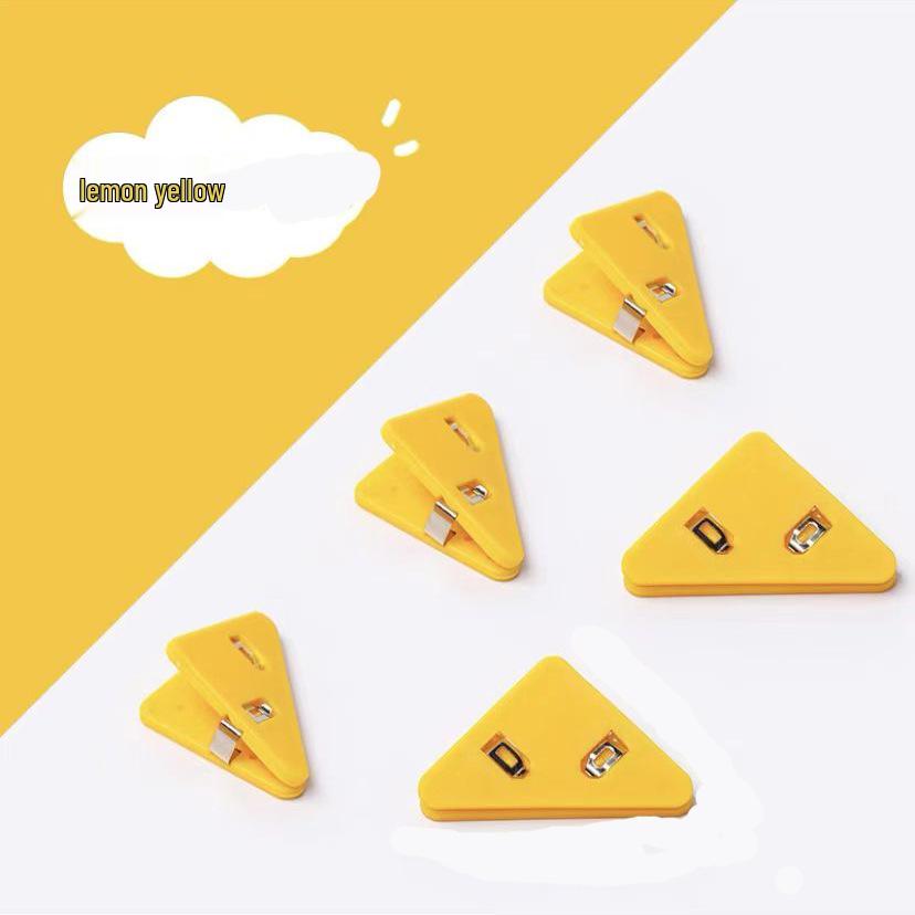 Transparent Triangle Corner Clip for Student File Organization and Storage