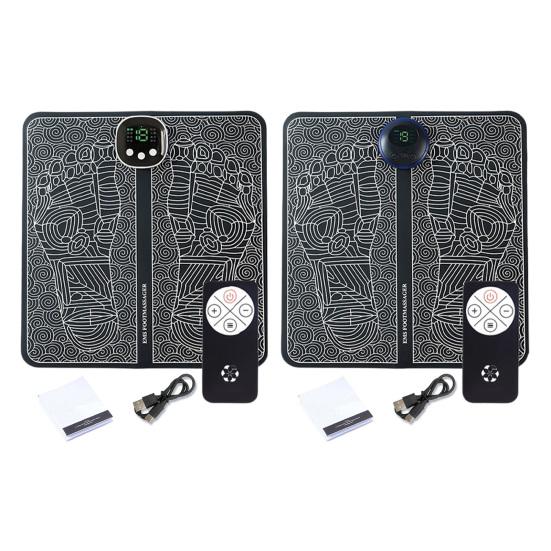 EMS Foot Massager 8 Massage Modes 19 Intensity Levels Auto Power-Off USB Rechargeable Remote Control Muscle Relaxation Electronic Feet Stimulator