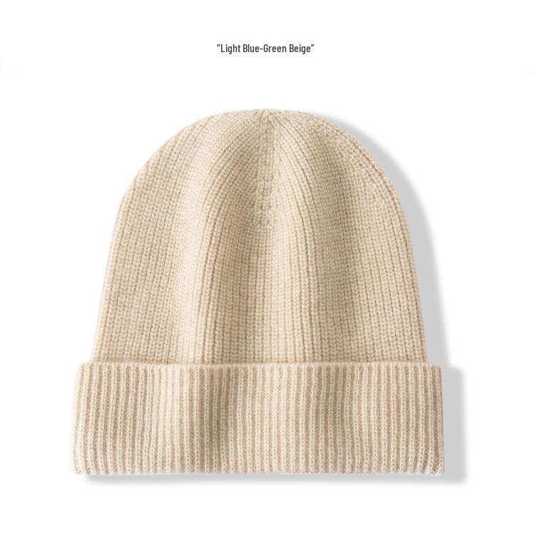 Women's 100% Pure Cashmere Hat - Versatile, Solid Color, Warm, Ear Protection Head Wrap