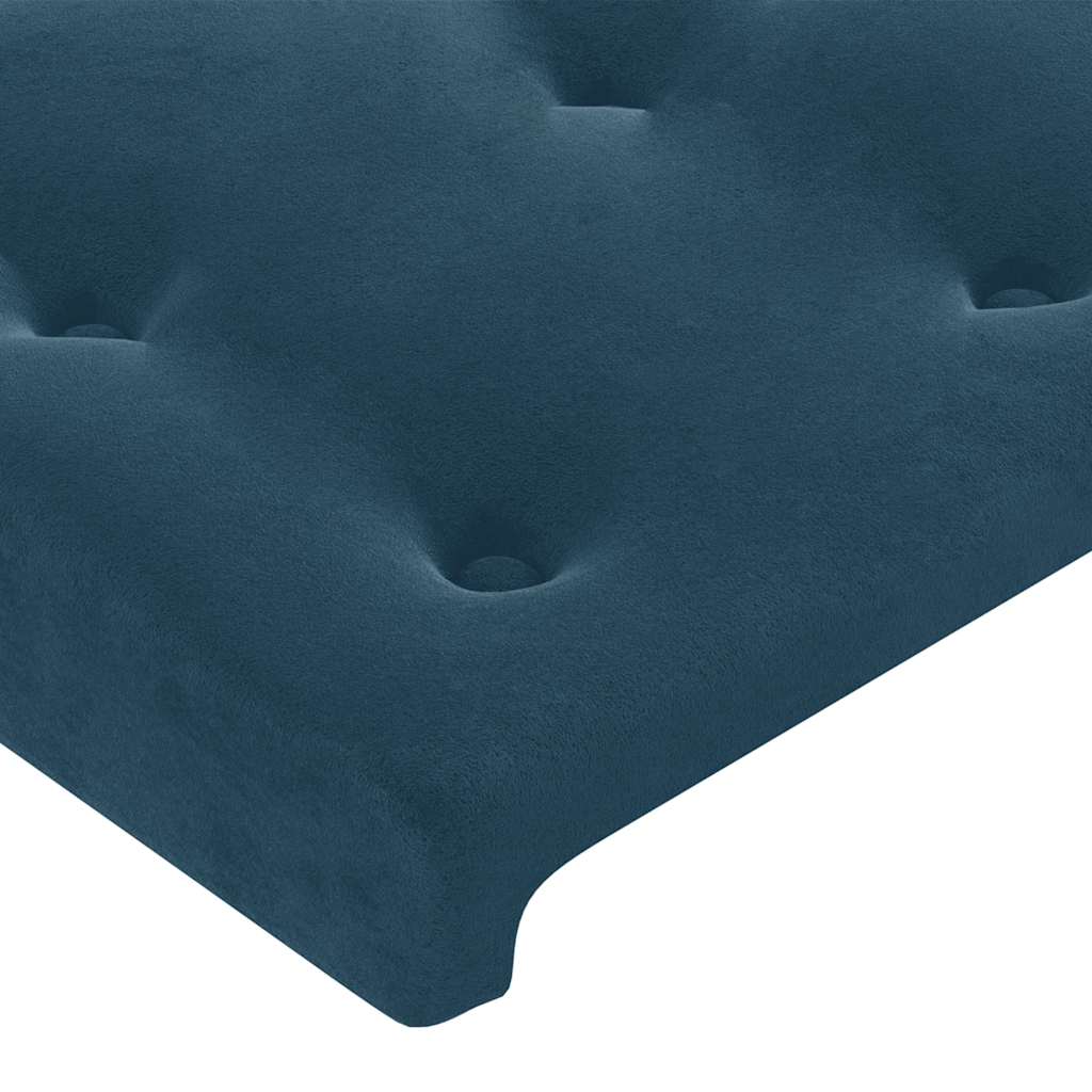 Bed Frame without Mattress Dark Blue 120 x 200 cm Velvet