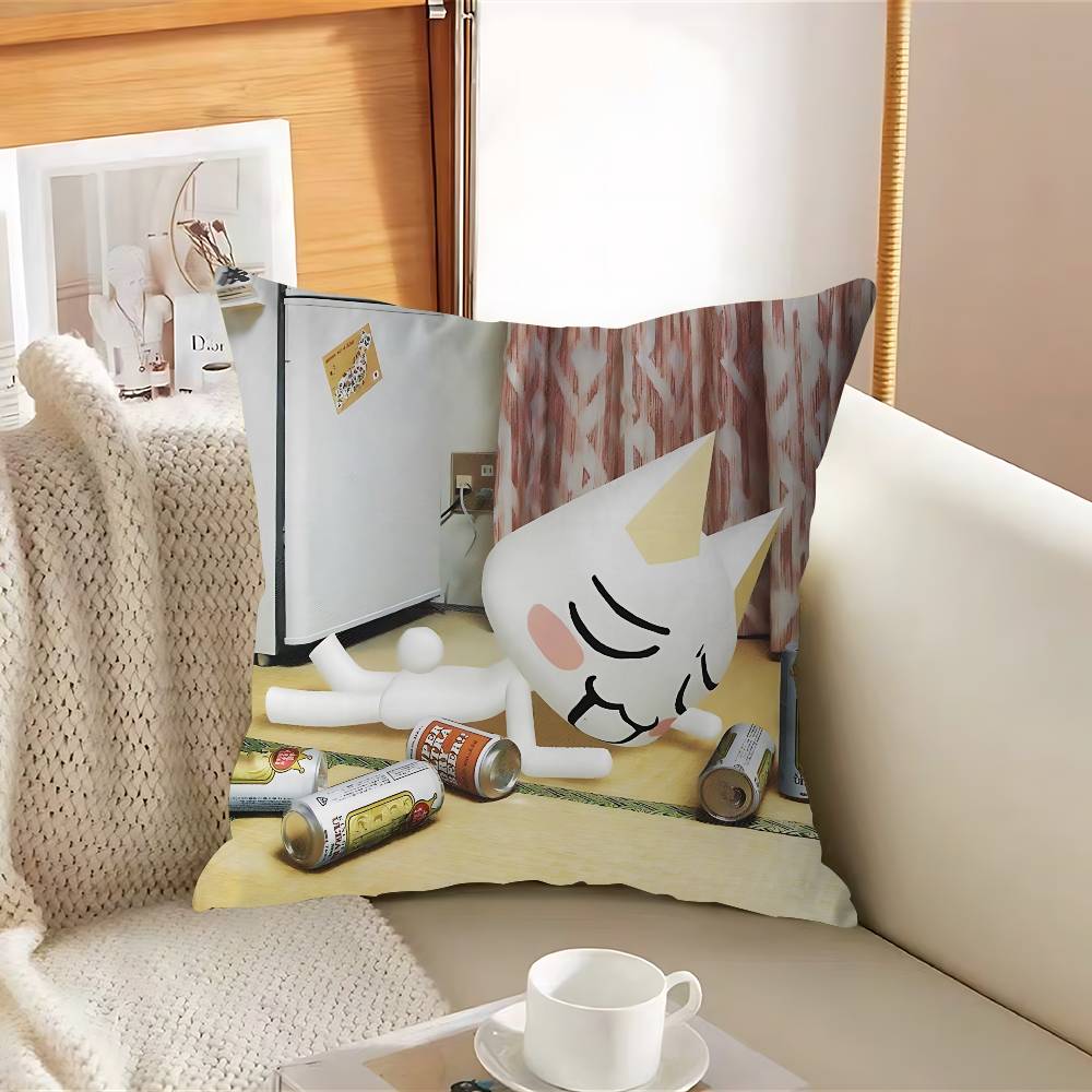 Inoue Anime Toro CUTE CatS Pillow Case Removable Washable Cushion Cover – All-Season Soft Linen