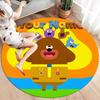 Hey Duggee Custom Name Round Area Rug,Carpet Rug for Living Room Bedroom Sofa Playroom Decor,Non-slip Floor Mat