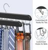 2pcs Men's Essential Tie and Belt Rack, Suitable for Closet Organization and Storage, Sturdy Wooden Belt and Tie Organizer