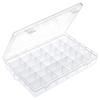36 Grids Clear Plastic Organizer Box with Adjustable Compartment Dividers Collection Box for Bead Nails Jewelry Art DIY Crafts