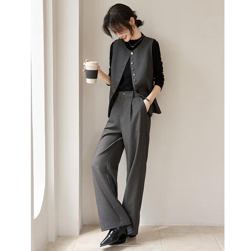 Women's Elegant Vest & Trousers Two-Piece Suit