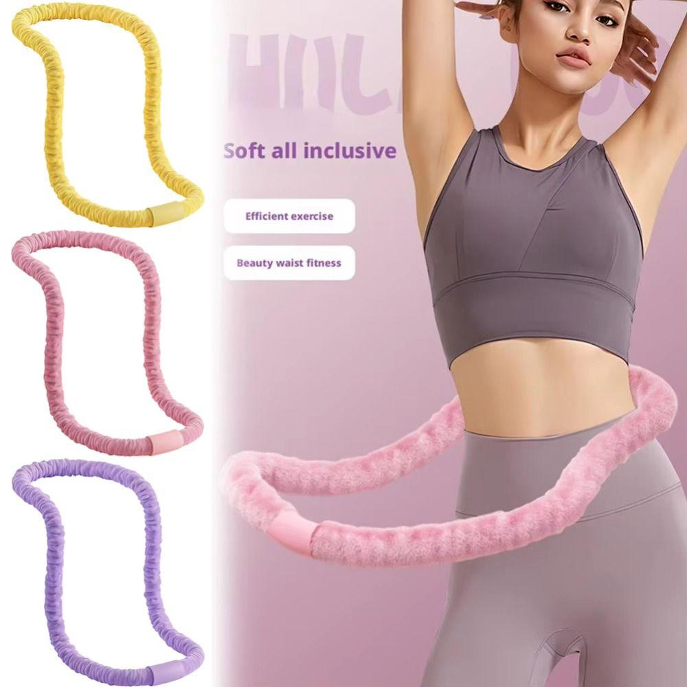 Weighted Design Waist Toning Ring Foldable Fitness Waist Trainer Soft Fitness Hoop  Home Gym