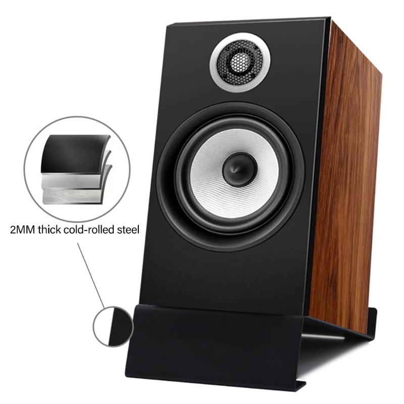 Space Efficient Ergonomic Speaker Stands with AntiVibration Pad for Bookshelf Speakers and Amplifiers