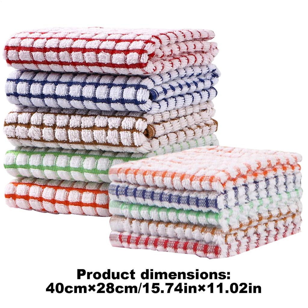 Cotton Dish Towels 10X Cotton Kitchen Dish Towels Absorbent 15.75x11.02 Inches Ultra Soft Cotton Cloth Quick-Drying Flour Sack