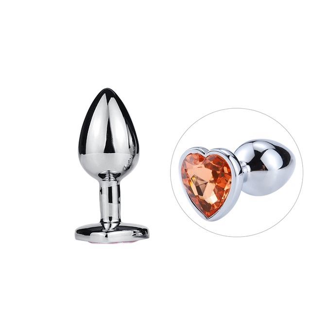 Juguetes sexuales con tapón Anal de acero inoxidable liso, tapón Anal, joyería de cristal, entrenador para mujeres, hombre, consolador Anal Runyu, Sex Shop para adultos