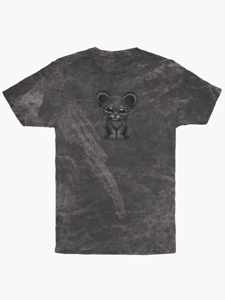 Black Panther Cute Baby Black Panther Cub on Blue Vintage Wash Unisex T-Shirt