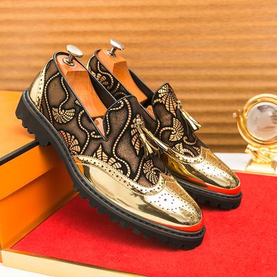 Mode Herren Business Dickbesohlte Blockschuhe Lässig Bequem Atmungsaktiv Modisch Spitz Quastenschuhe Reiseschuhe Größen 38-46