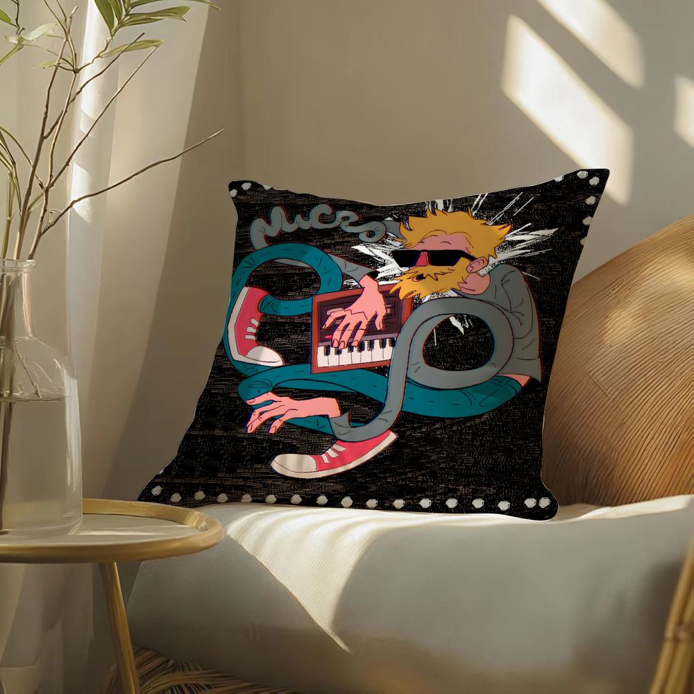 J-Jack Stauber Cushion Cover Soft Short Plush Pillow Cover Smooth Cozy Texture Aesthetic Cushion Case Home Decor