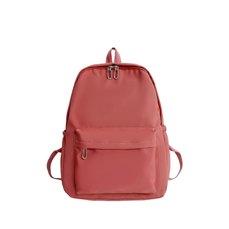 Casual Large-capacity Backpack Girls Ins Style Fashion College Student Schoolbag Men's Korean Version Solid Color Travel Backpack