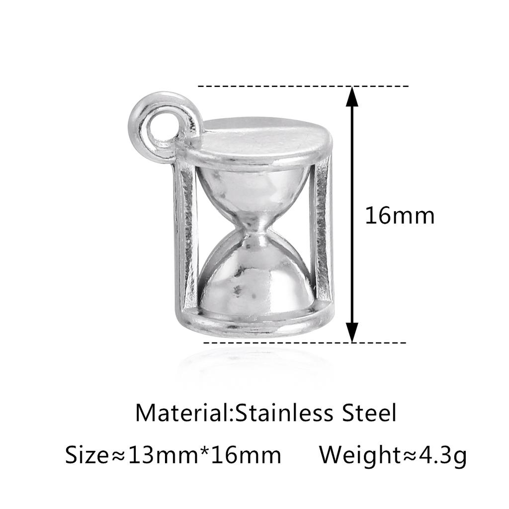 3PCS Cute Tulip Flower/Bow/Four Leaf Clover Charms for Jewelry Making Stainless Steel Star Pendant DIY Bracelet Necklace Earring