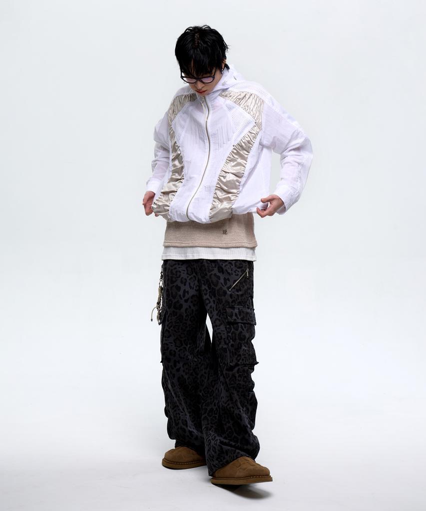 Rssc Curvy Incision Wrinkle Windbreaker - White