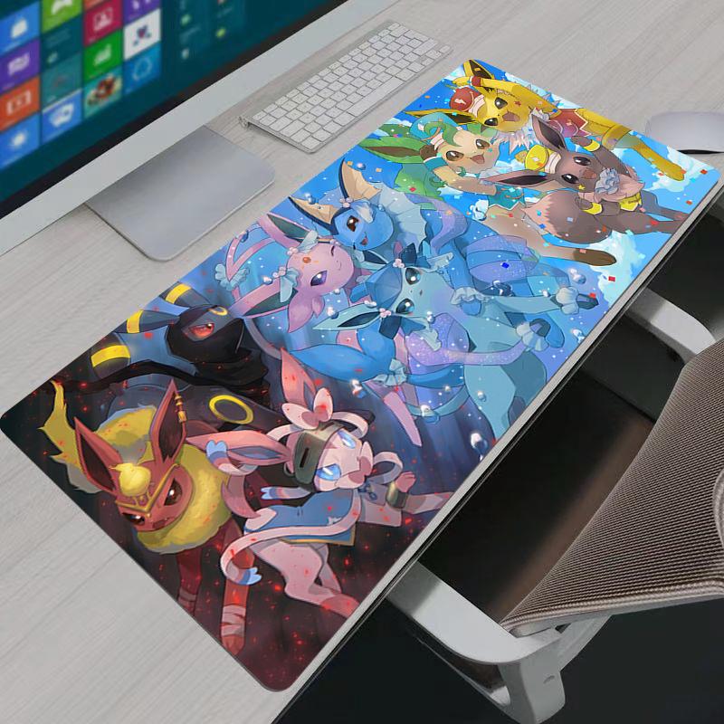 Anime Computer Mouse Pad Pokemon Pikachu Gamer Mouse Pads Large Gaming Mousepad XXL Desk Mause Pad Keyboard Mouse Carpet