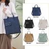 Canvas Shoulder Bag For Women With Zipper Pockets Casual Street Style For Daily Use