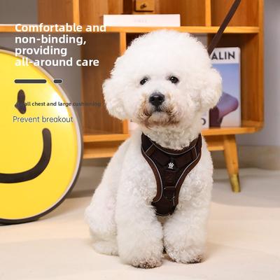 Haustier Brust- und Schultergurt Westenstil, Geeignet für Katzen und Hunde, Atmungsaktiver Hunde-Schultergurt, Ausbruchsichere Hundeleine