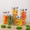 ZISIZ Glass Storage Jars with Stainless Steel Lids