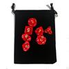 With Bag 7Pcs Dnd Polyhedral Dice Set For Tabletop Board Games Rpg Dice D4 D6 D8 D10 D% D12 D20 Clear Transparent Dice 10Colors