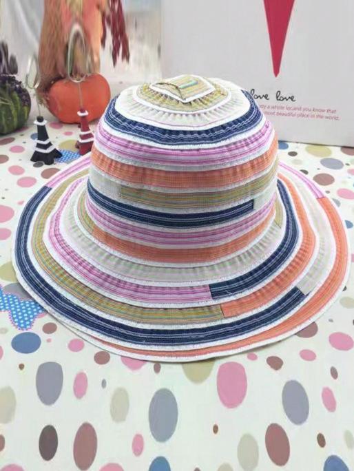 Hat Women's New Color Splicing Bucket Hat Seaside Beach Hat Big Brim Sun Hat Sun Hat Summer