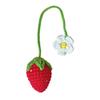 Car Decoration Pendant Handmade Strawberry Crochet Car Mirror Hanging Charms Rearview Decorations for A Cute Charming Touch Car