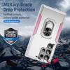 For Samsung Galaxy S24 Ultra Case Military Grade Ring Kickstand PC + TPU Phone Cover