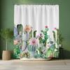 Cactus Printed Shower Curtain Desert Botanical Succulent Western For Bathroom Decor