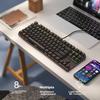 Wired Mechanical Keyboard, Hot-Swappable, Office, Gaming,  87-Key, Mixed Backlit, Red Switch, Black