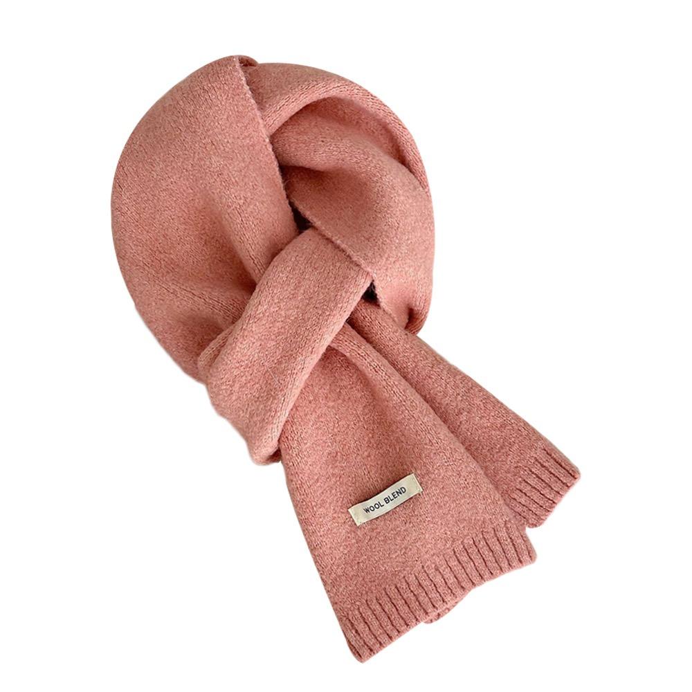 Soft Winter Scarf Warm Neck Warmer Fashion Neck Scarf Women Men розовый
