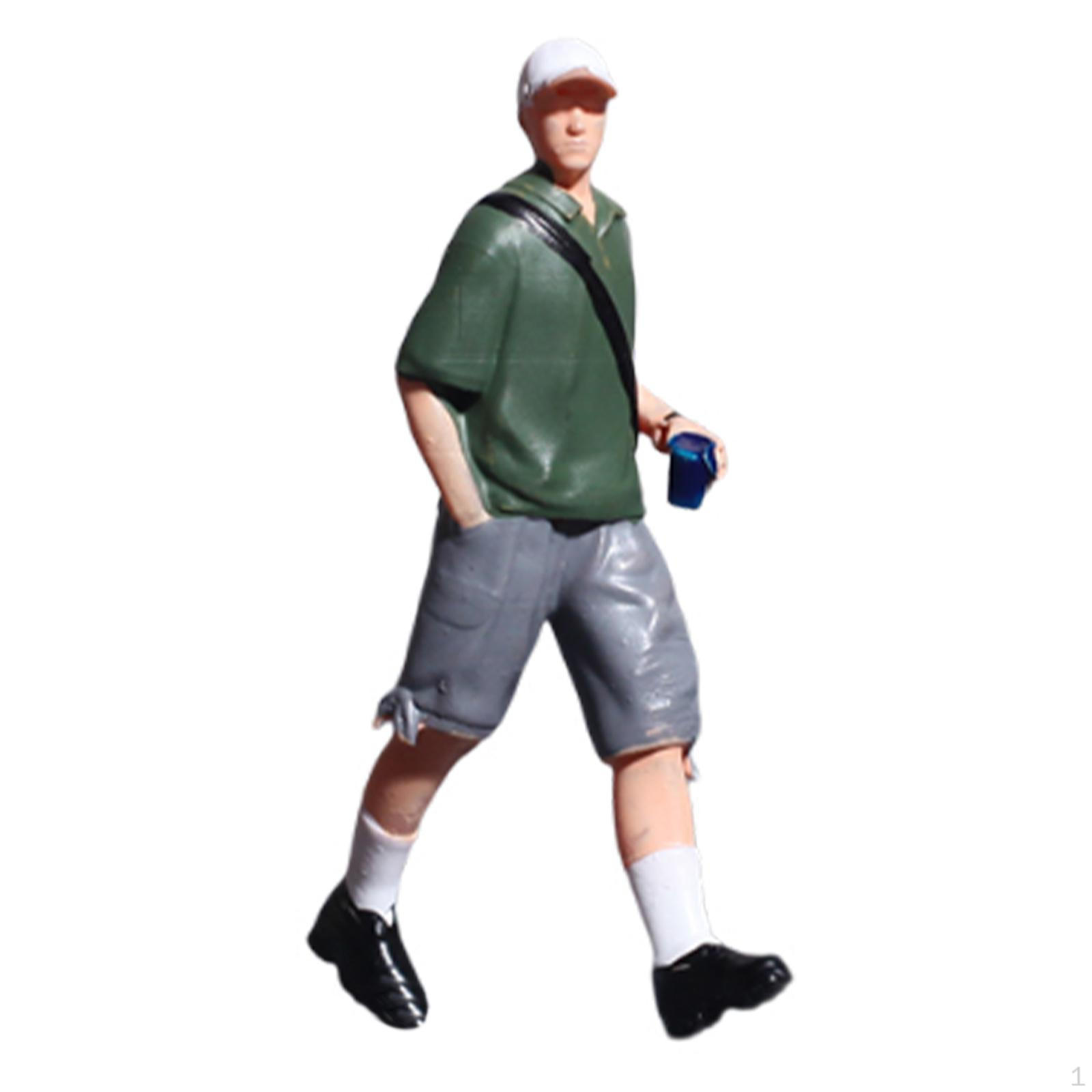 

1/64 Miniature Figure Diorama Ornament Decoration Collectibles Tiny Photography Prop Painted Small Man Green