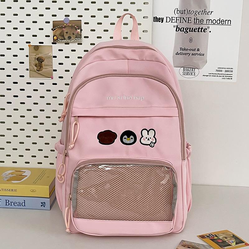 School Bag Style Large Capacity Junior High School Students Student Backpack Girls New Casual School Bag