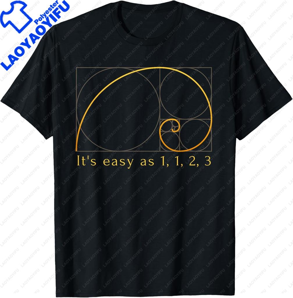 Fibonacci Golden Ratio Circle T Shirt  Streetwear Gifts for Men Personalized T-shirt Summer Tops