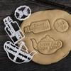 Christmas Halloween Cookie Fondant Cutter Non-Stick Pumpkin Snowflake Fireplace Stocking Shapes for Cake Decoration and Baking