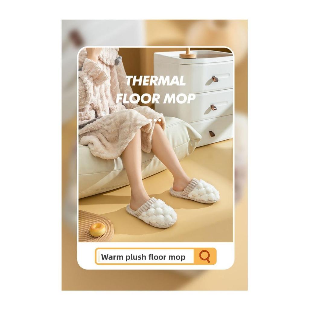 Cotton Slippers for Women In Winter, Suitable for Home Use In Spring and Autumn, Indoor Warmth and Anti Slip Home, Cixi Winter Couple, Plush Men