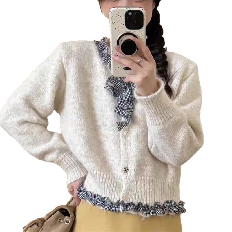 Autumn and Winter Women's Knitted New Sweater Autumn and Winter Short Knitted Coat