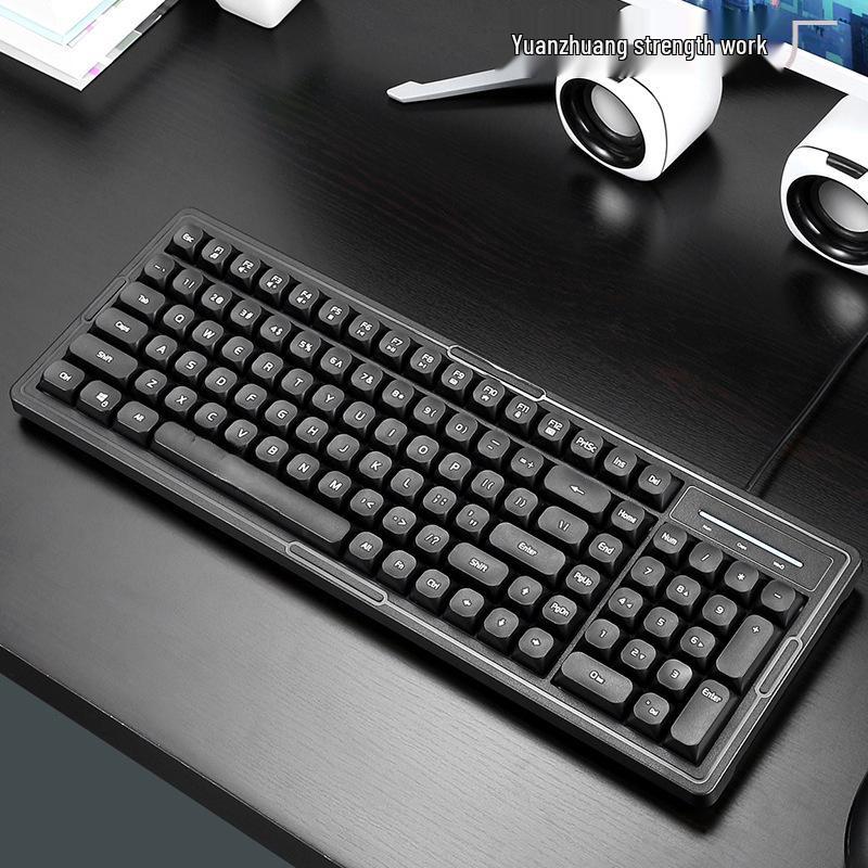 Wired Gaming Mechanical Feel Keyboard and Mouse Set for Desktop, Laptop, Esports, Office