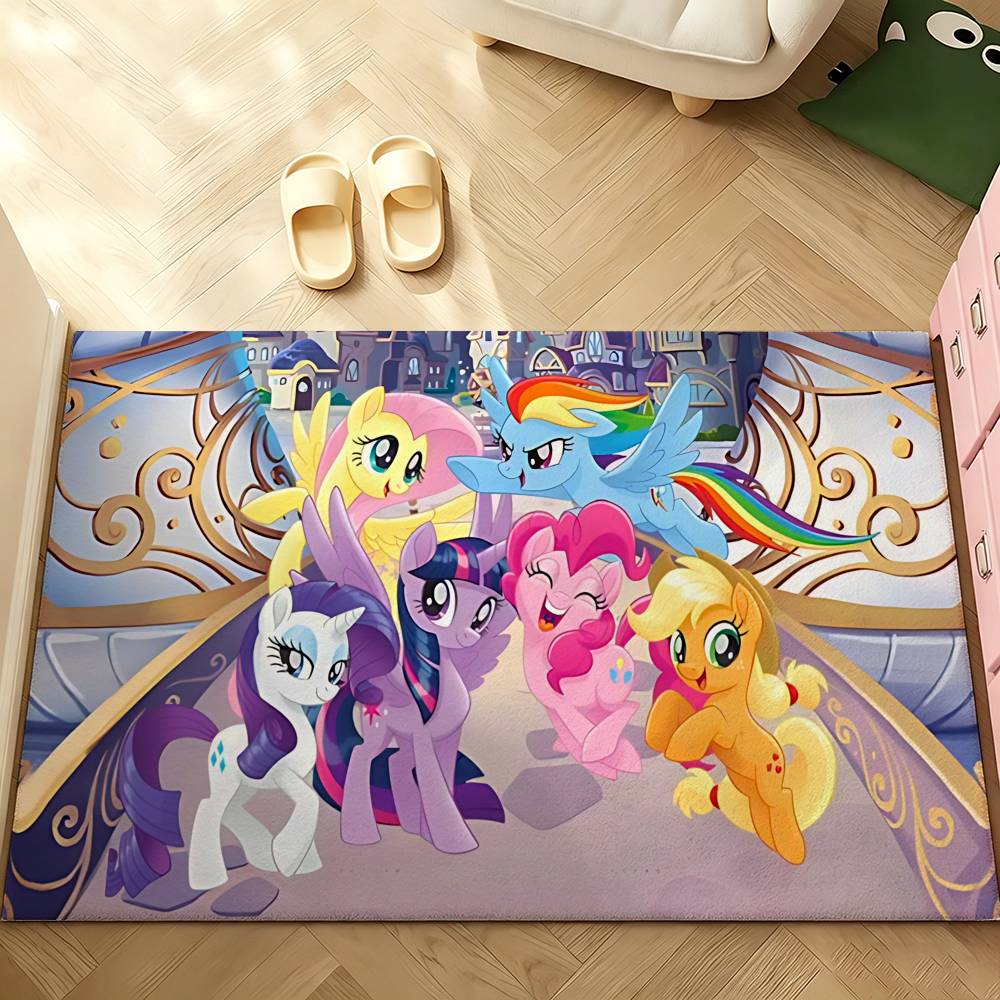 Cute M-My Little Pony-S Carpet Bathroom Anti-slip Mat Door Mat Home Decoration Mat Entrance Door Mat Scratch-resistant Door Mat