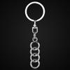 1Pcs 3D Metal Car Badge Keychain Zinc Alloy Keyrings Auto Accessories For Audi A4 A3 A5 A6 A7 A8 Q3 Q5 Q7 Q8 B5 B6 B7 B8 B9 Q7 8P 8V 8L Q7 S4 S5 S6 S7