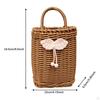 Hanging Storage Basket Imitation Rattan Portable Ornament Practical Container