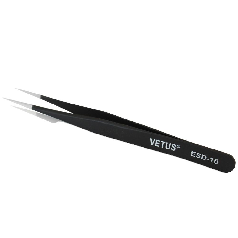 Vetus ESD-10 11 12 13 14 15 16 17 Precision ESD Tools Set Anti-magnetic Acid-resistant Antistatic Vetus ESD Tweezers (as the picture,Pointed)