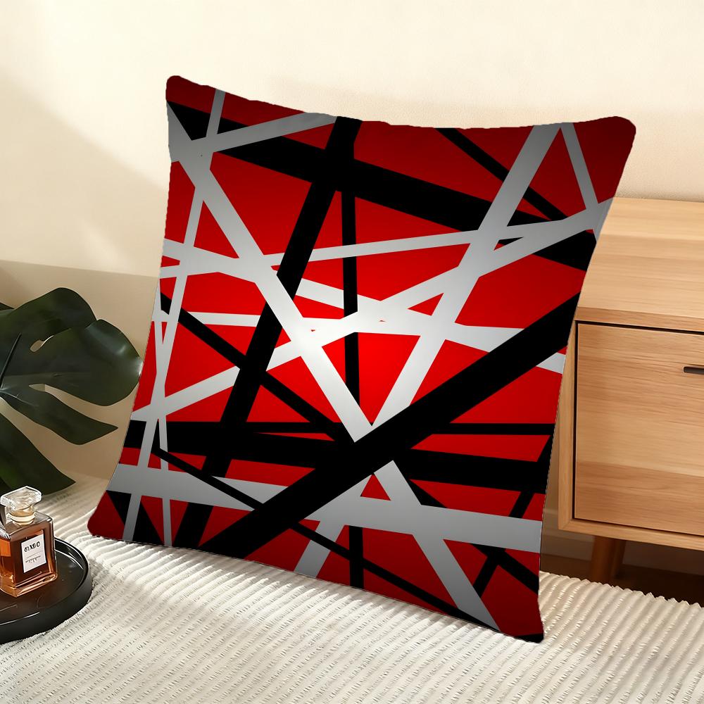 V-Van H-Halen Rock Cushion Cover Soft Short Plush Pillow Cover Smooth Cozy Texture Aesthetic Cushion Case Home Decor