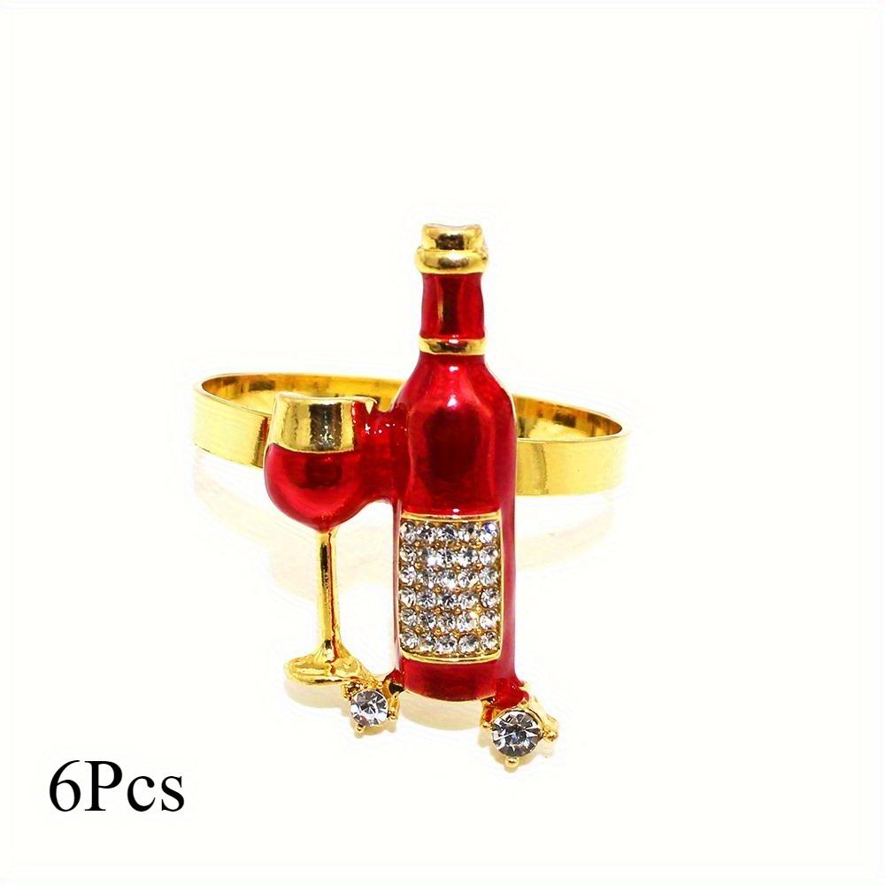 

6 шт./лот Металлическая пряжка для салфеток Кольца для салфеток Свадьба День Святого Валентина Званый ужин Домашний декор стола Золотые держатели для салфеток 6Pcs