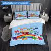Number-Blocks Abenteuer 3er K-Pop Musikgruppe Bettwäsche-Set, Ideal für Schlafzimmer, Wohnheim, Inklusive Bettbezug und 2 Kissenbezügen, Fan-Geschenke