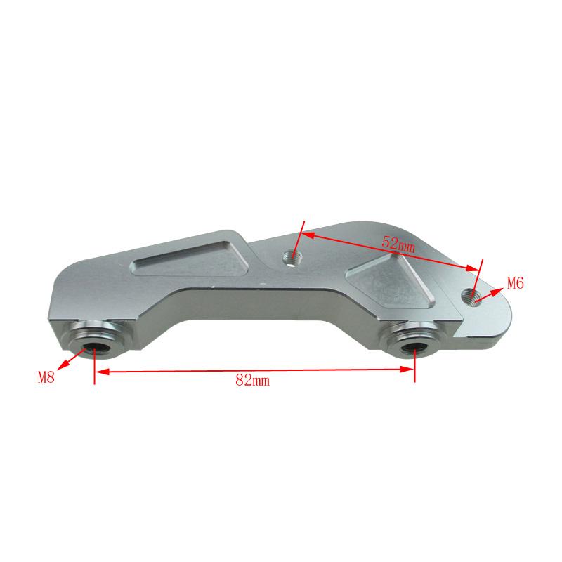 XLJOY CNC Aluminum Machined Adapter 6mm For 82mm Racing 4 Pistons Brake Caliper Pit Dirt Bike Mini Super Motard