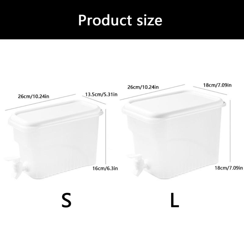 Portable Refrigerator Plastic Drink Dispenser With Tap Leak Proof Iced Beverage Container for Cocktails Juice Storage