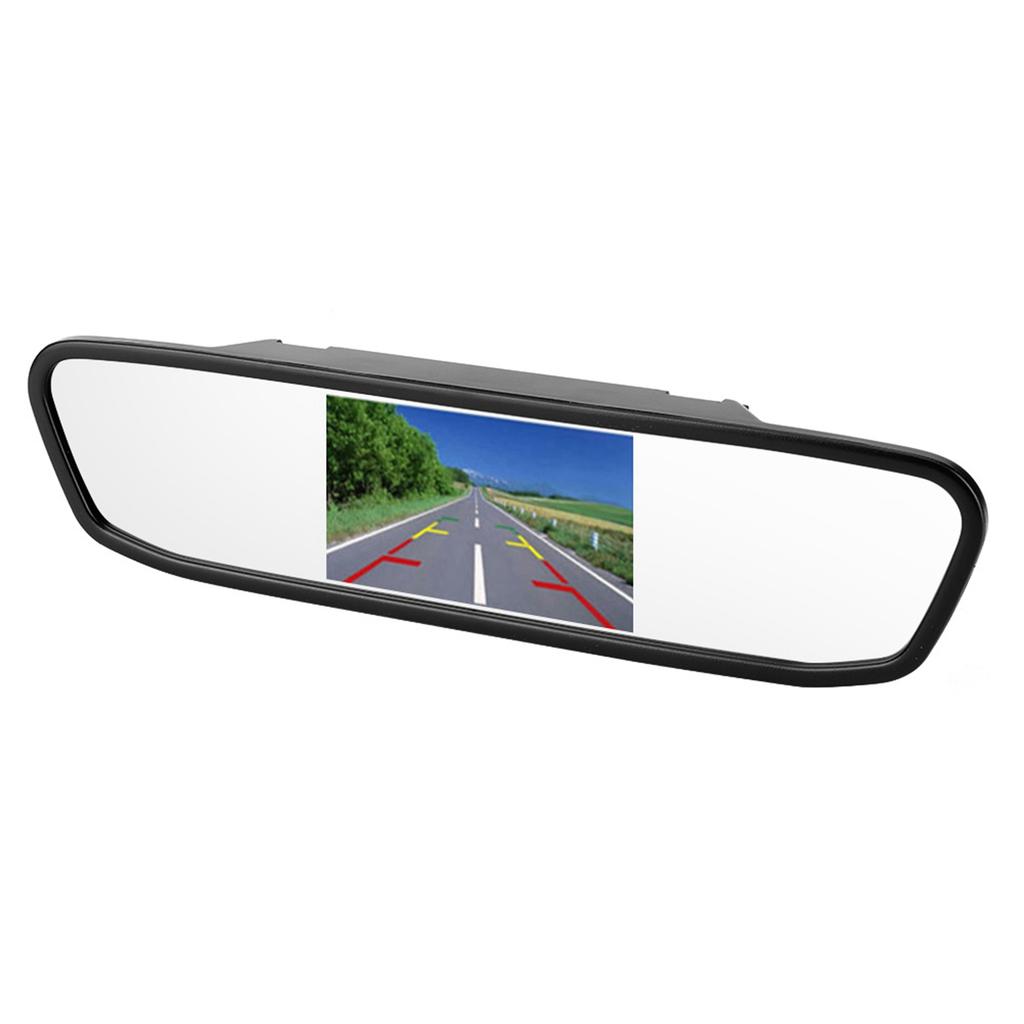 4.3in Car HD Rearview Mirror Display 8LED Night Vision Reversing Camera