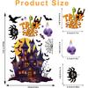 9 Sheets Halloween Window Clings Decals for Party Decoration, Reusable Double Side Halloween Window Stickers, Indoor & Outdoor Home Decor,Ghosts,