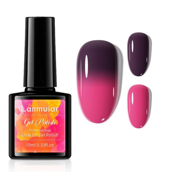 10 ml Schnelltrocknend Sichere Inhaltsstoffe Mehrere Farben Nagellack Temperaturverlaufsänderung Gel-Nagellack Nagelzubehör