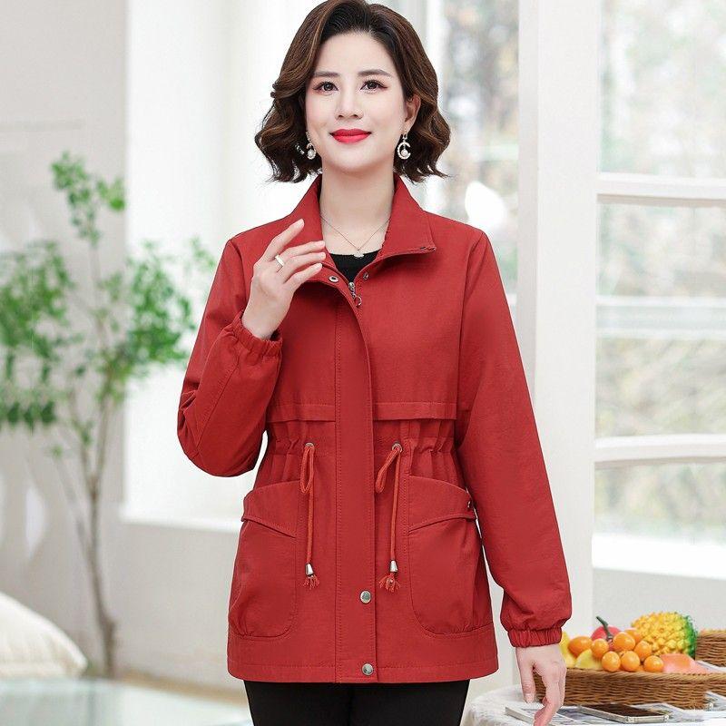 2026 New Fashion Casual Women Windbreaker Spring Autumn Short Coat Fashion Plus Size Stand-Up Collar Ladies Jacket
